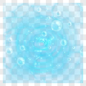 蓝色圆形梦幻泡泡水滴水波纹边框图片