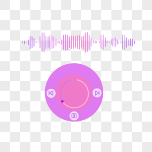 紫色渐变音乐播放器图片