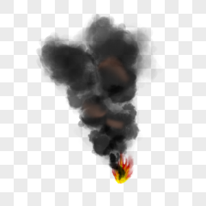 黑色火山爆发烟雾图片