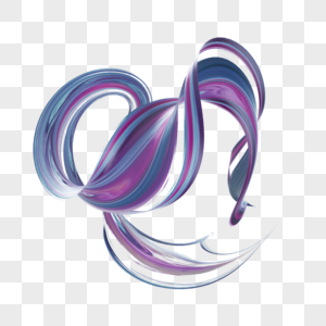 蓝紫色扭曲抽象笔刷图片