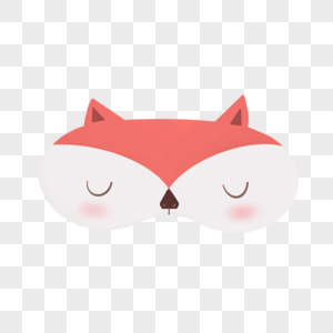 可爱动物睡眠眼罩橘色小狐狸图片
