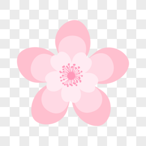 粉白卡通樱花装饰花瓣图片