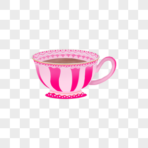 粉色图案咖啡杯图片