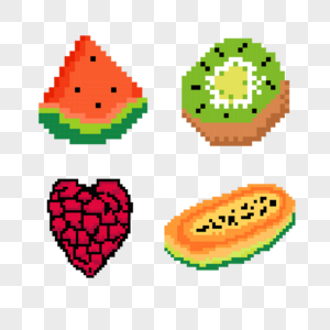 像素水果电子游戏水果像素化图片
