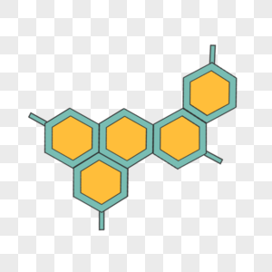 科学教育元素黄色蜂窝结构图片