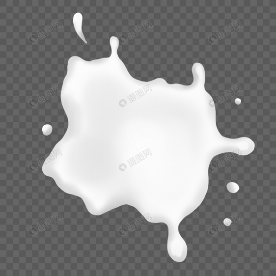 新鲜的飞溅的牛奶液体印记图片
