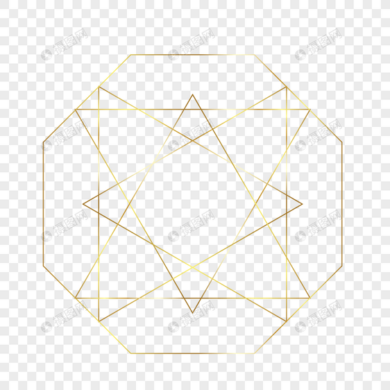 几何多面体金金属框架图片