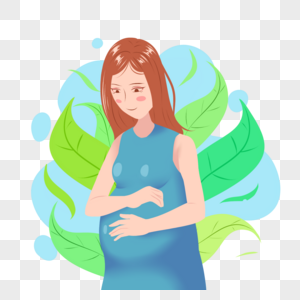 母亲节怀孕女植物图片
