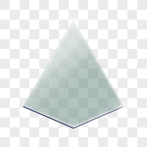 菱形锥形透明玻璃图片