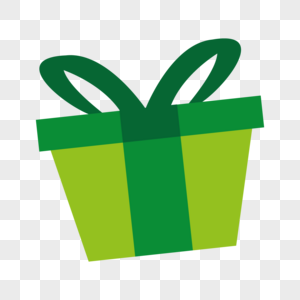 绿色礼盒礼物盒矢量元素图片