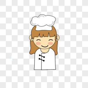 卡通小女孩厨师帽子图片