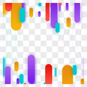 彩色扩音波纹商务抽象边框图片