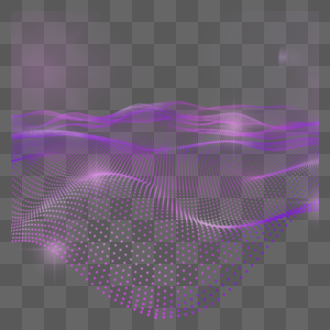 紫色起伏网格光效抽象量子图片