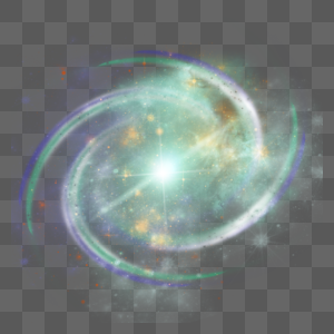 抽象绿色线条星空宇宙云银河图片