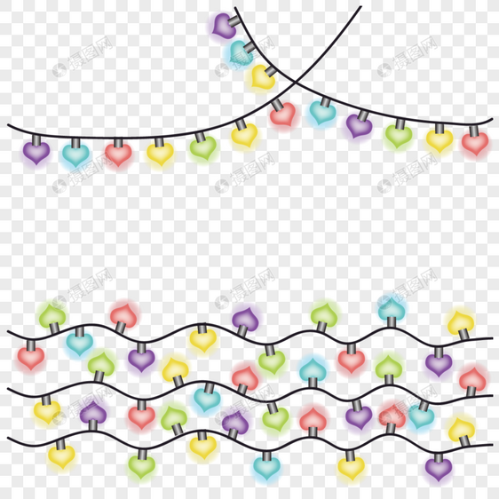 led灯串设计素材图片