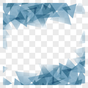三角形光效蓝色商务边框图片