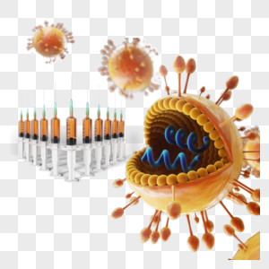 新型冠状3d疫苗图片