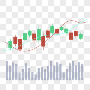 股票k线图上升趋势商业投资证券绿色红色蜡烛图高清图片