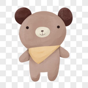 泰迪熊棕色围脖玩具图片