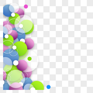 商务科技抽象彩色气泡装饰边框图片