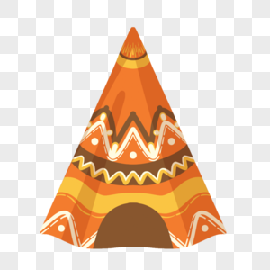 橙色波西米亚风格帐篷图片