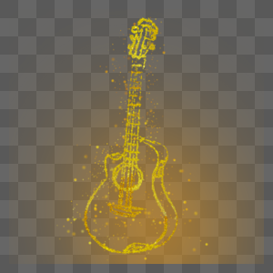 吉他光效乐器金色图片