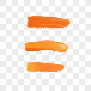 橙色亚克力厚涂颜料水彩笔触笔画图片