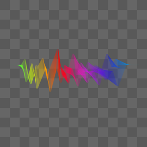 抽象波浪线动态五颜六色声波渐变声音均衡器图片