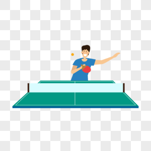 乒乓球运动插画一个乒乓球运动员图片