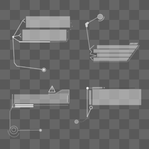 白色创意半透明科技数字信息框图片
