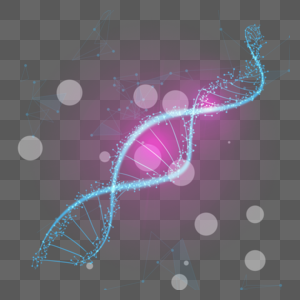 紫色闪光蓝色链条光效抽象dna高清图片