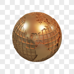 精致金色金属地球图片