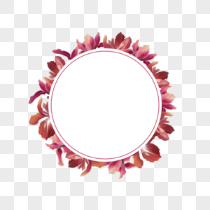 水彩红色鸢尾花卉婚礼边框图片