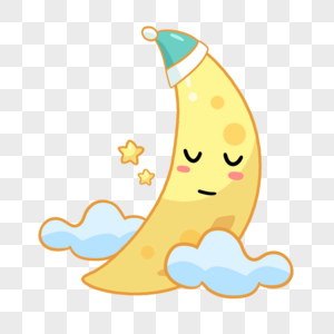 戴帽子月亮图片