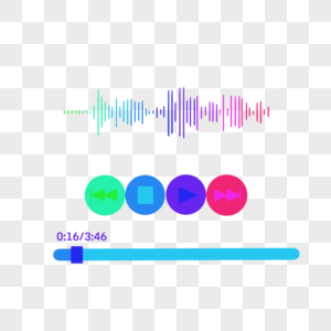 彩色渐变音乐播放器图片