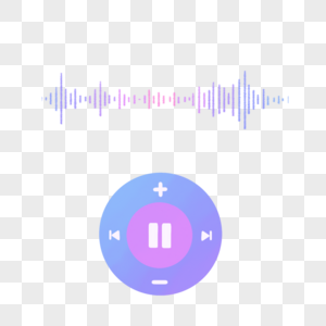 蓝紫色渐变音乐播放器图片