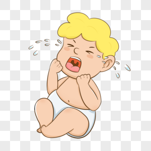 卡通可爱婴儿哭泣图片