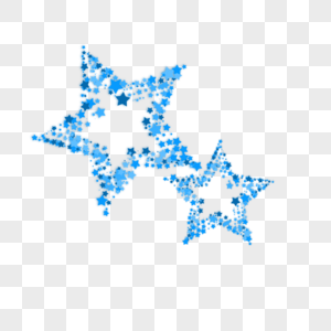 蓝色镂空星星图片