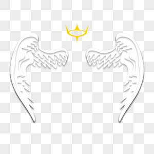天使之翼剪纸艺术图片