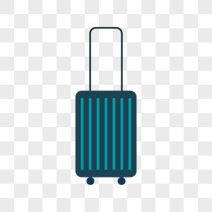 旅行手绘水彩旅游蓝色手提箱图片