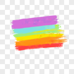 抽象彩虹颜料质感笔刷图片