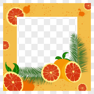 夏季水果facebook边框橙色季节图片