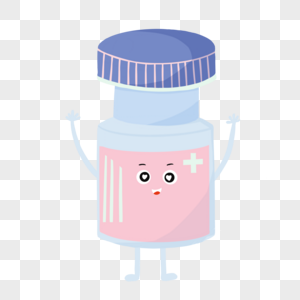 可爱蓝色药品健康医学粉色新型冠状疫苗图片
