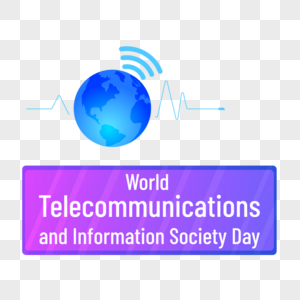 世界电信和信息社会日地球仪高清图片