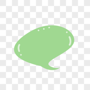 绿色椭圆流行语气泡文本框图片