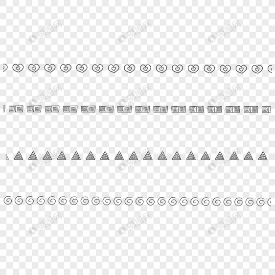 装饰涂鸦分界线可爱边框图片