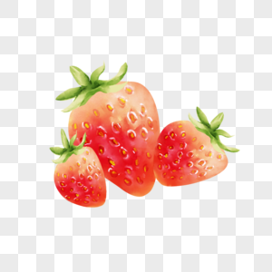 水彩夏季水果新鲜的草莓图片