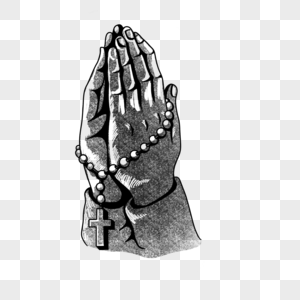 双手合十祈祷祷告的手势图片