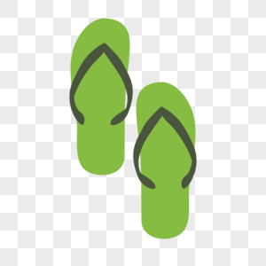 绿色拖鞋夏季装饰图形图片