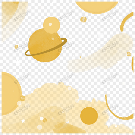土黄色星球宇宙星系图图片